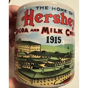 Vintage Home Of Hershey’s Cocoa & Milk Plant 1915 Chocolate Coffee Mug MINTY